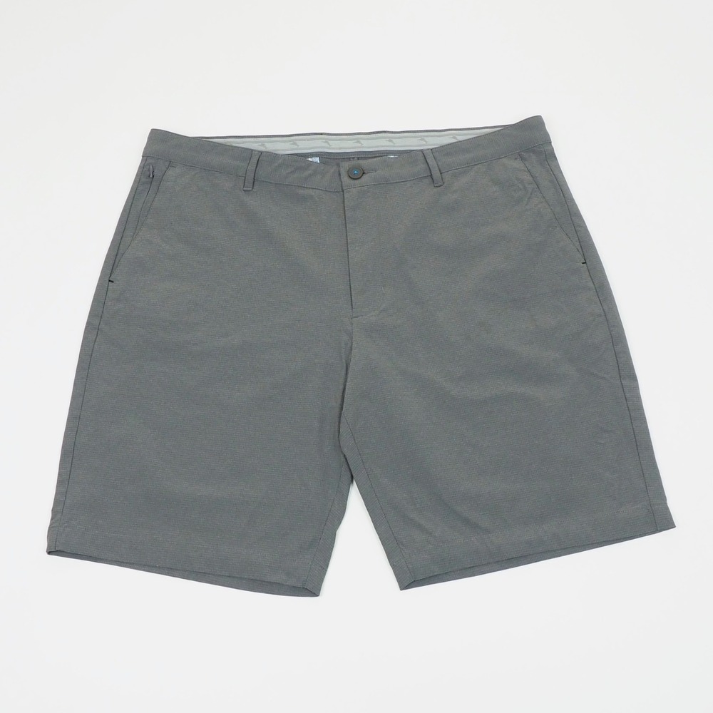 Tommy Bahama Chip Shot IslandZone Golf Chino Shorts Mens 40 Gray Flat Casual